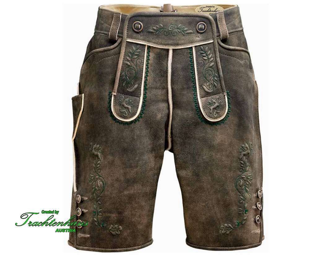 Kurze Trachten Lederhose / natürlich gegerbt/ sehr weich/ atmungsaktives sämisches Ziegenleder/ personalisierte Lederhose aus Österreich