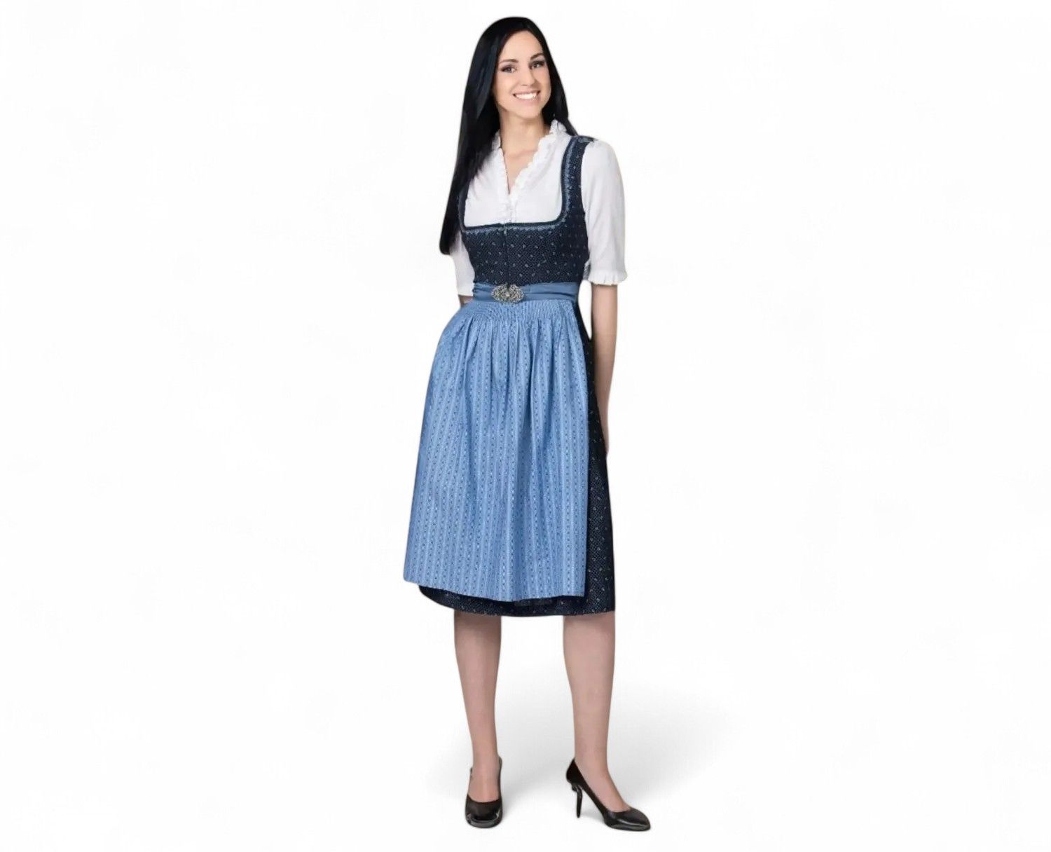 Damen Dirndl &quot;Greta&quot; blau / authentische kulturelle Qualitäts Bekleidung / Österreich / Bayern / Oktoberfest / Trachtenoutfit