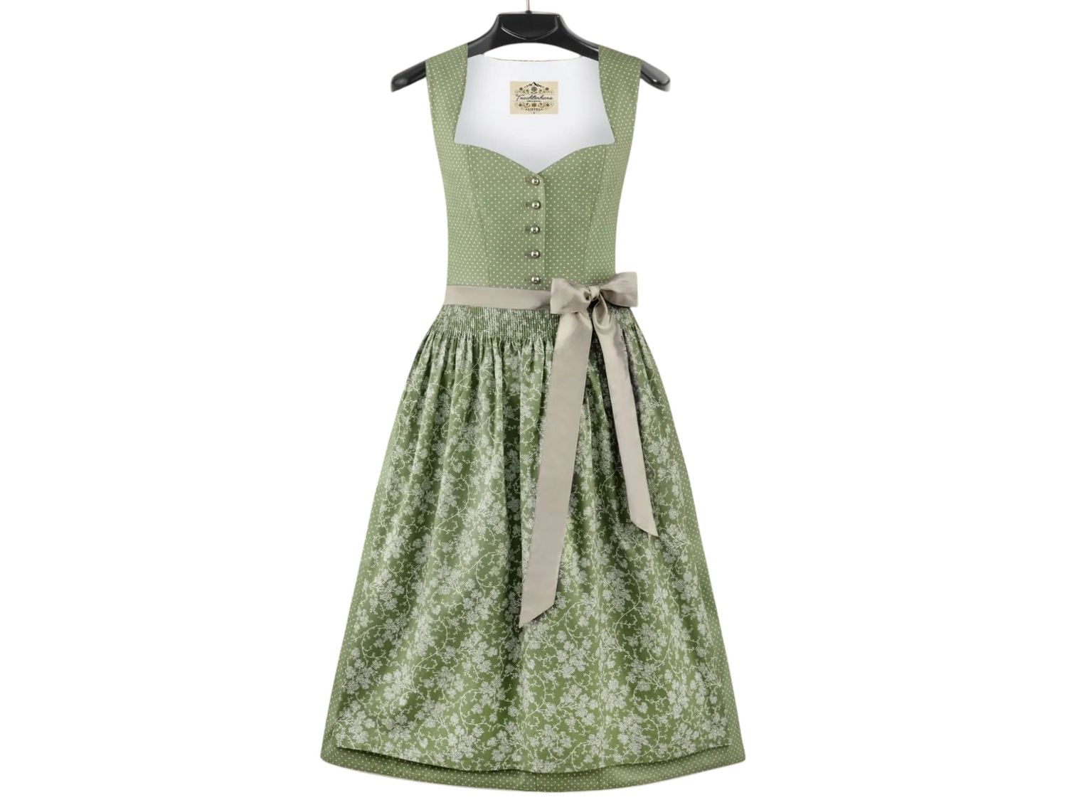 Dirndl Farida Gr. DE 38 / Schilf grün Dirndlkleid / Rocklänge 70 cm / Neu mit Etikett minus 50 % zum halben Preis