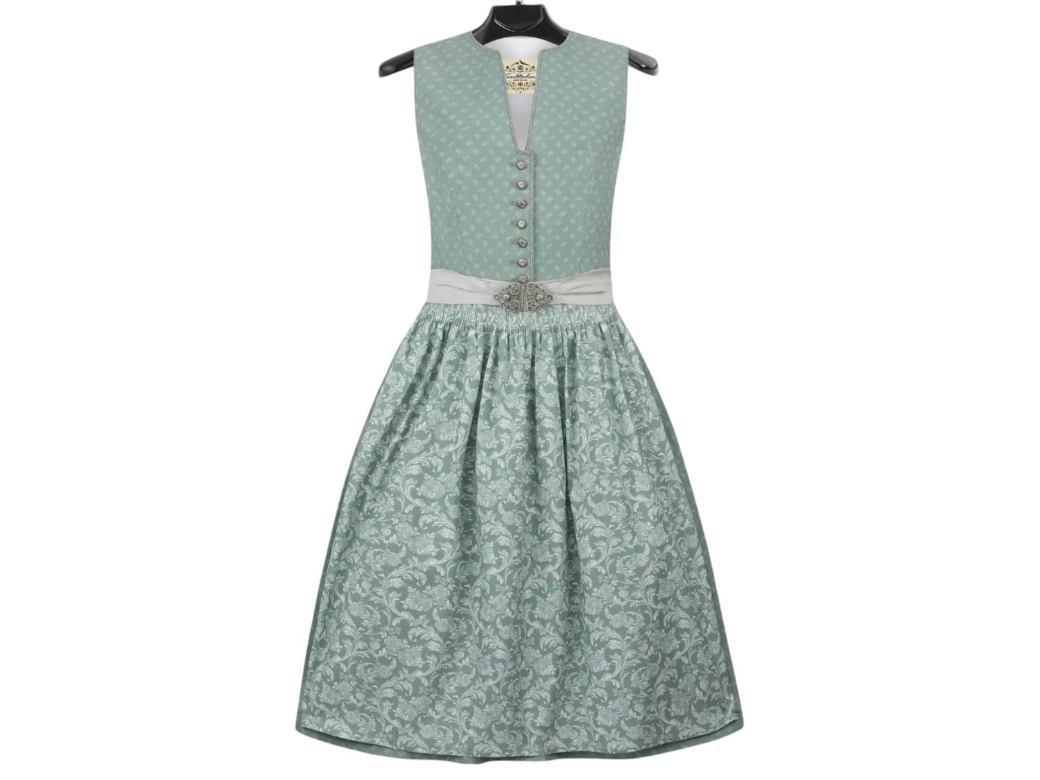 Dirndl Fenja Gr. DE 44 / schilf grün Dirndlkleid / Rocklänge 70 cm / Neu mit Etikett minus 50 % zum halben Preis