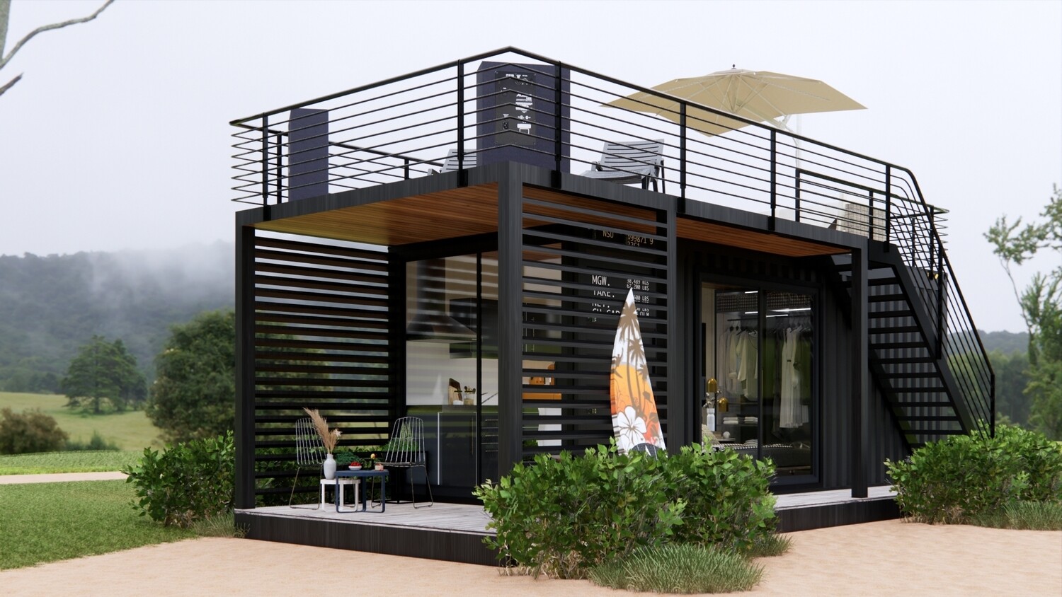 Detailed design of the container house BG58