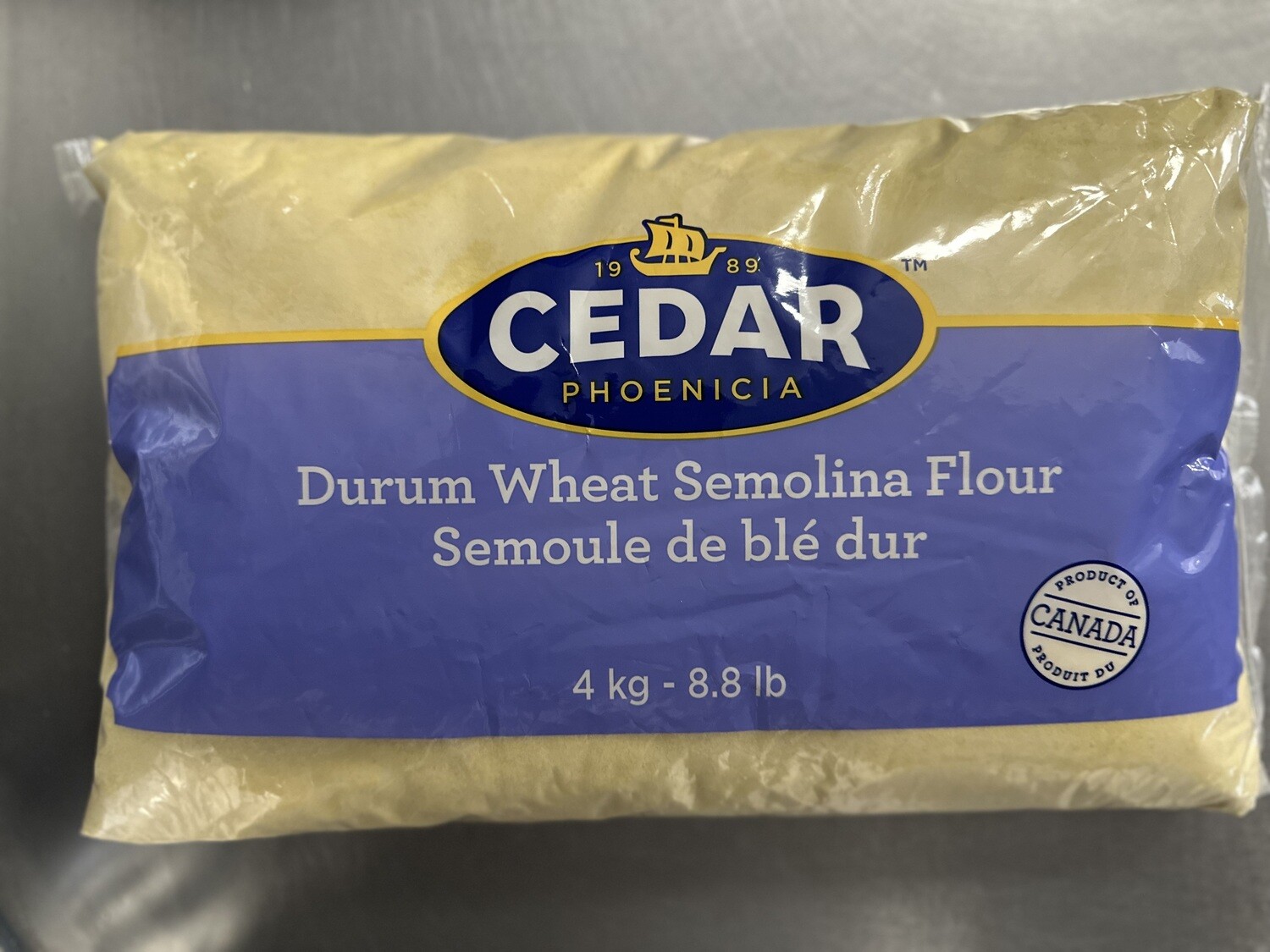 SEMOULE DE BLÉ DUR
- CEDAR -
4KG (8.8LB)