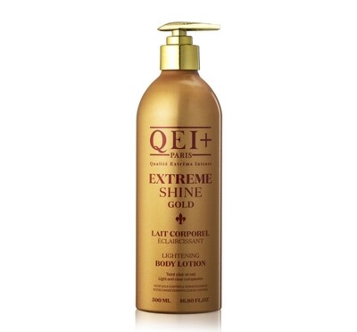 LAIT CORPOREL ÉCLAIRCISSANT 
- QEI+ EXTREME SHINE GOLD -
500ML