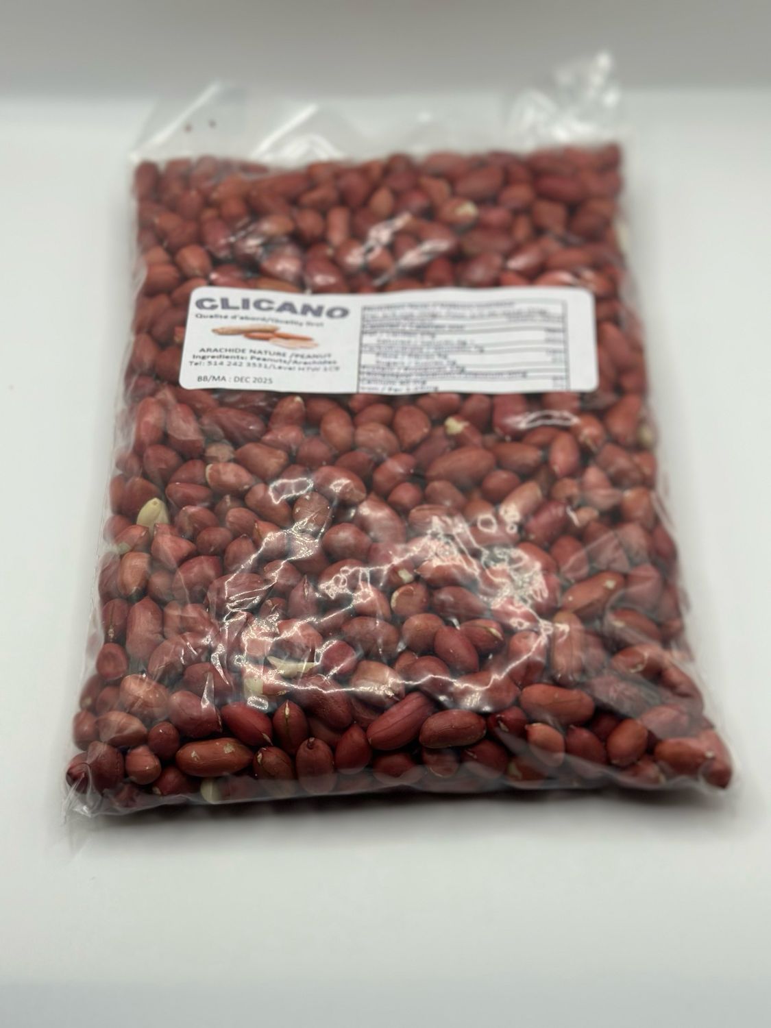 GLICANO Qualité d&#39;abord/Quality first ARACHIDE NATURE /PEANUT Ingredients: Peanuts/Arachides