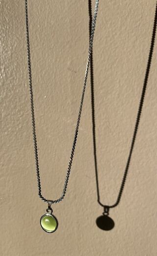 Green beaded bracelet, necklace and earring set