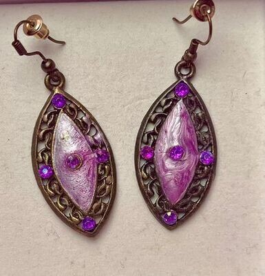 Silver Lavender Earrings
