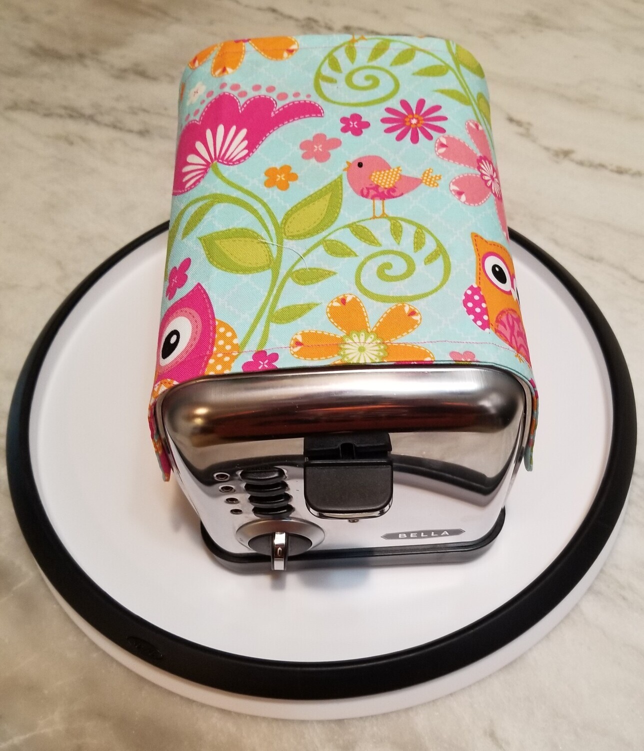 Toaster Huggee 2 Slice Toaster Cover- Pink Owl Print |It's Magnetic