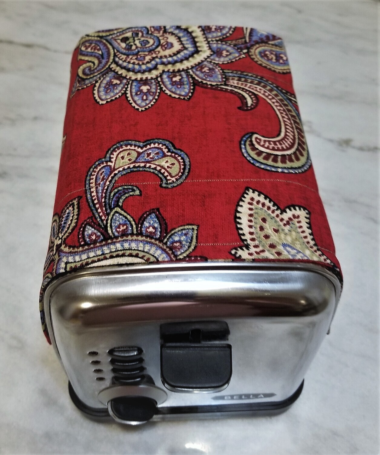 Red Paisley 2 or 4 Slice Toaster Cover - It's Magnetic