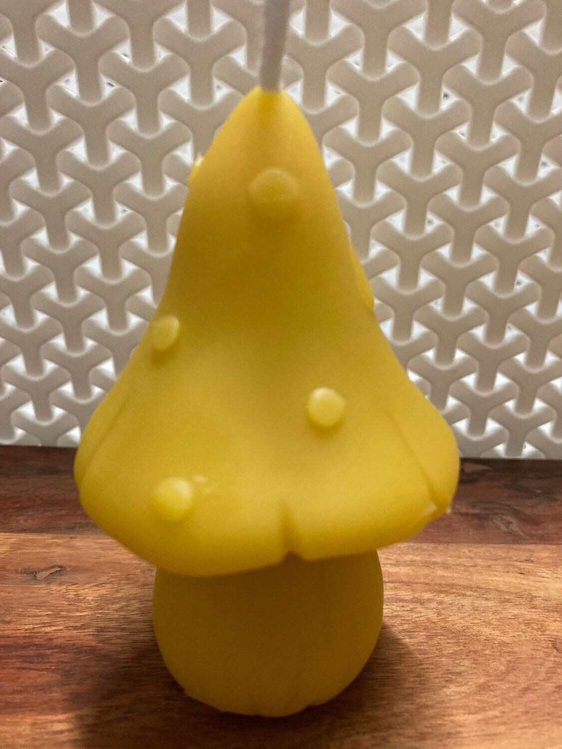 Beeswax Mushroom candle - pointed cap