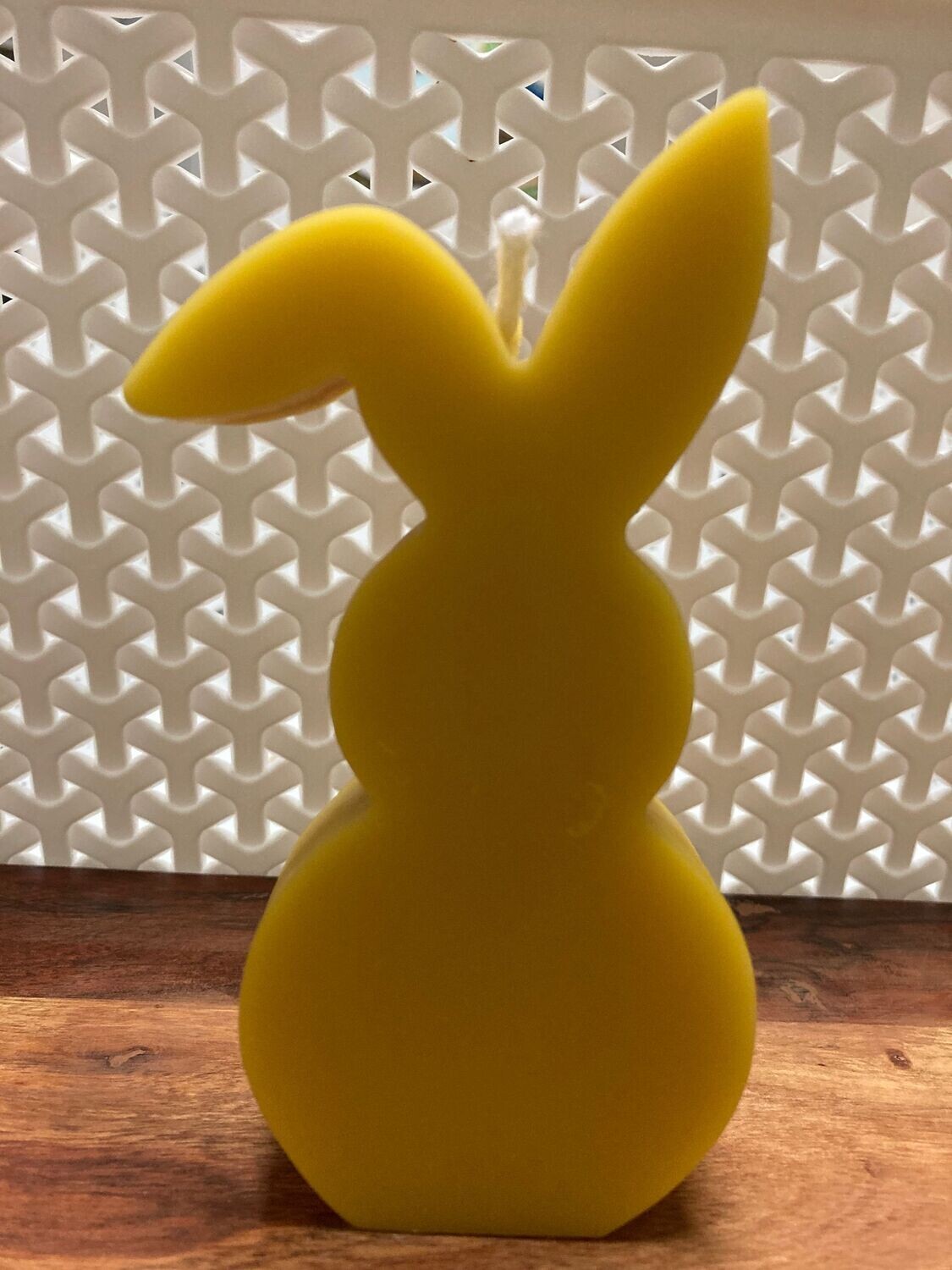 Beeswax Bunny candle - one floppy ear