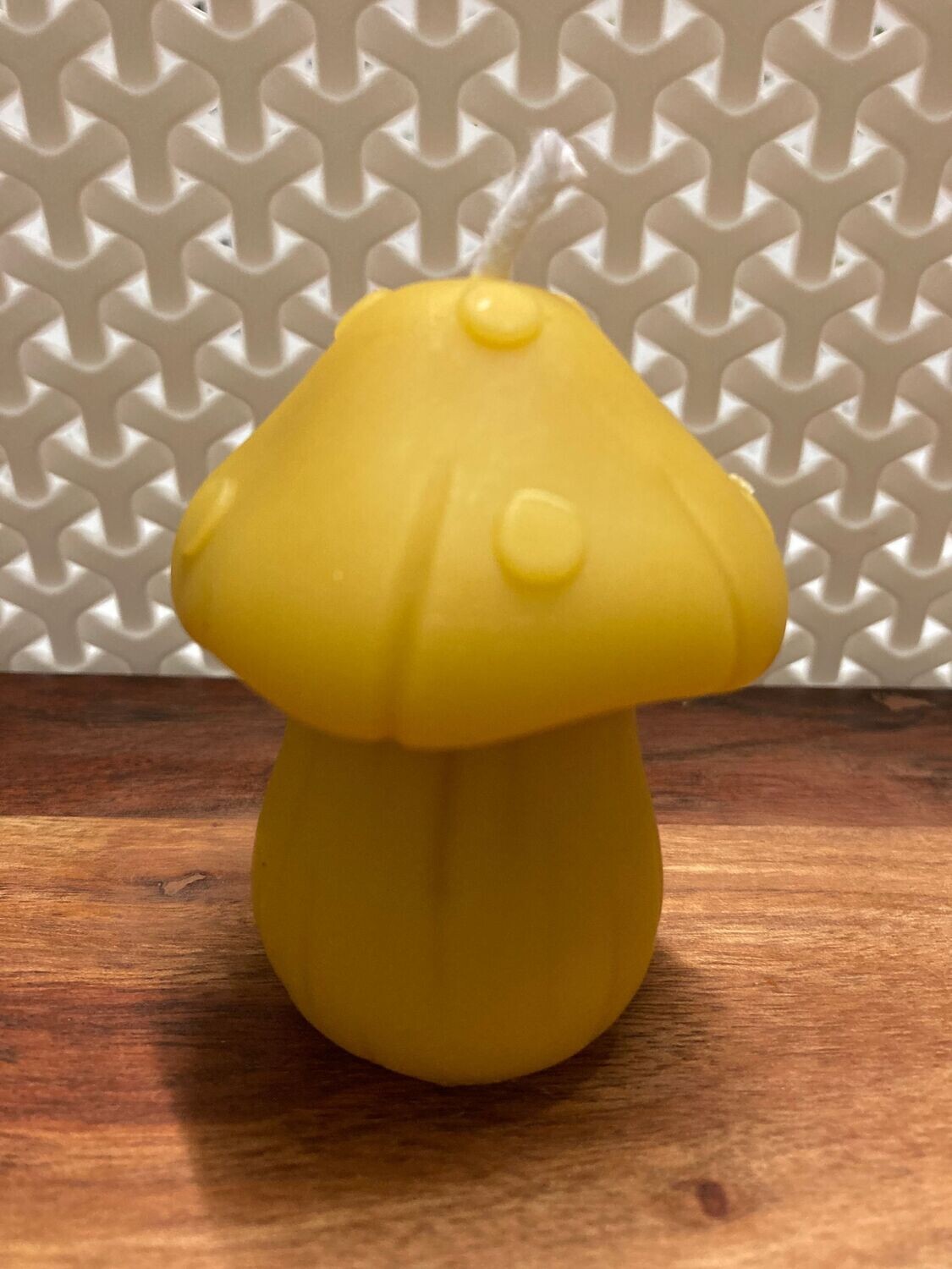 Beeswax Mushroom candle - rounded cap