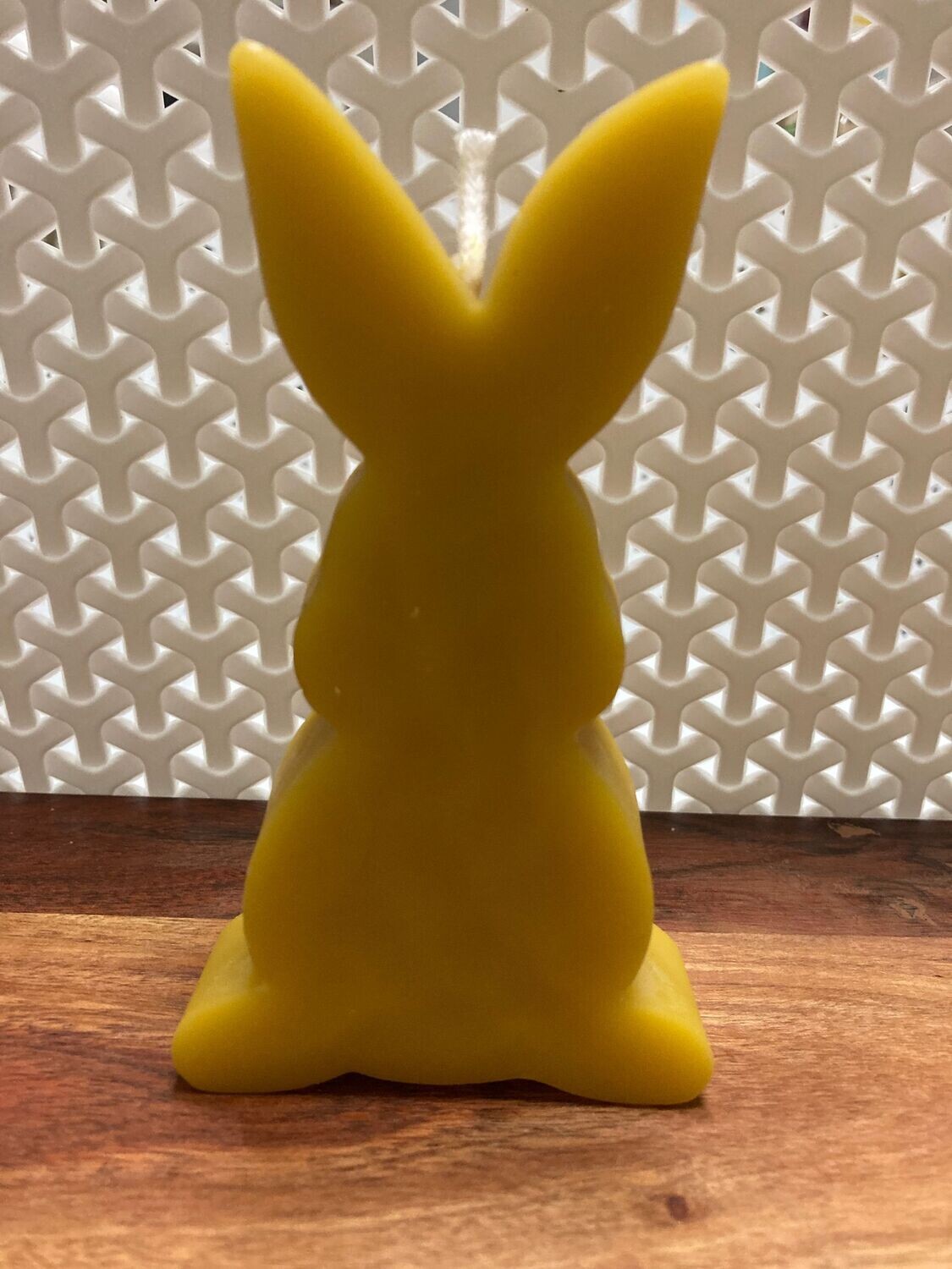 Beeswax Bunny candle - straight ears