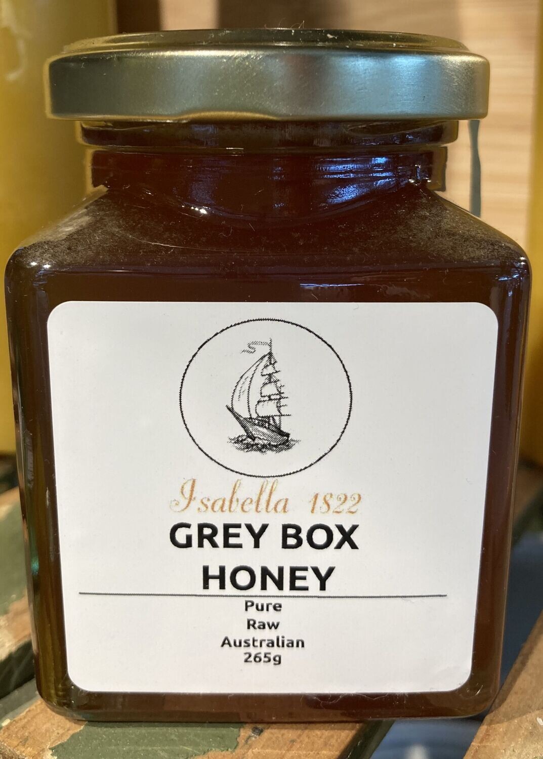 265g Grey Box premium raw honey