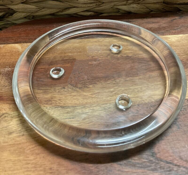 Glass candle plate