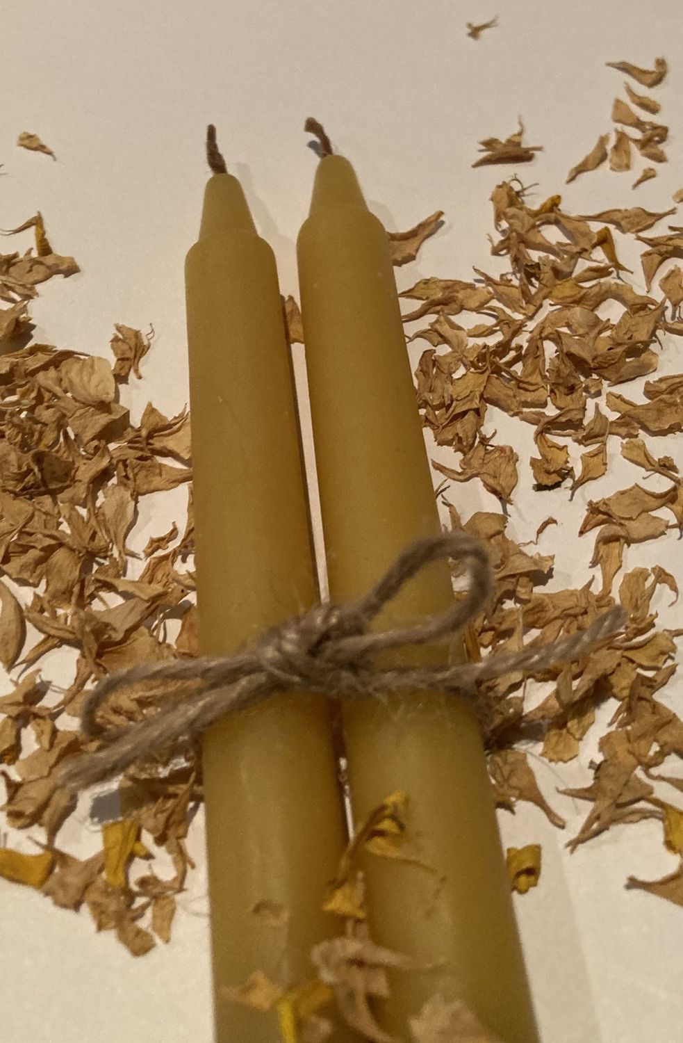 Beeswax candle - Hemp wick - Set of 2