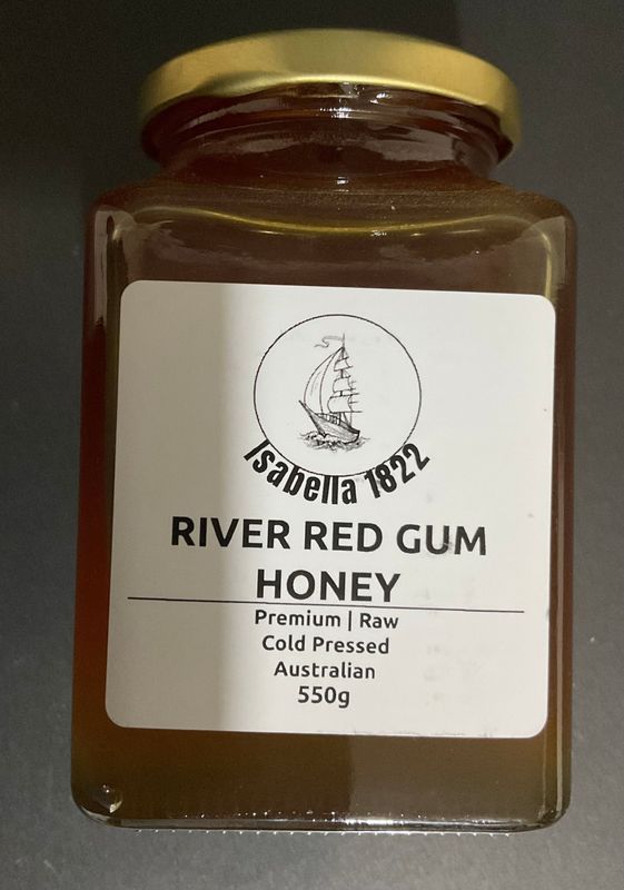 550g River Red Gum premium raw honey