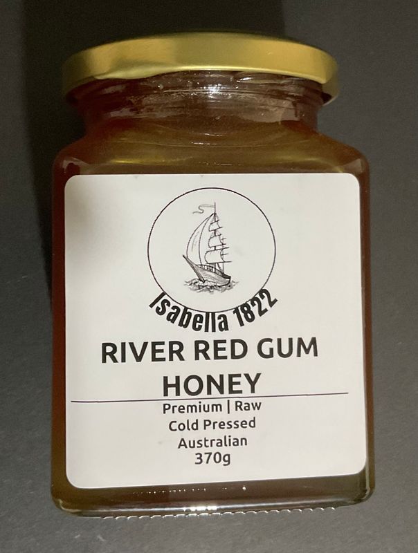 370g River Red Gum premium raw honey