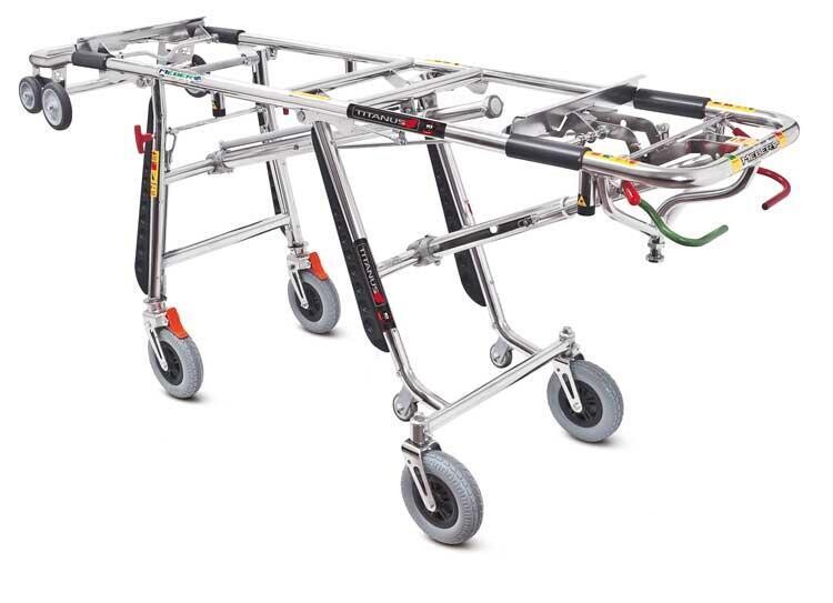 Carrello autocaricante inox ad altezza variabile con 4 ruote girevoli versione alta
