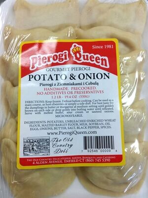 Pierogi Packaged - 12, 1.2LB with Potato and Onion