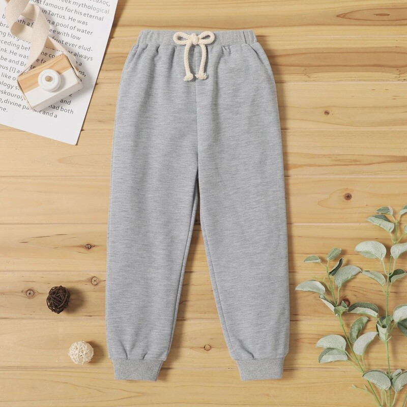 Boy Light Grey Casual Jogger Pants