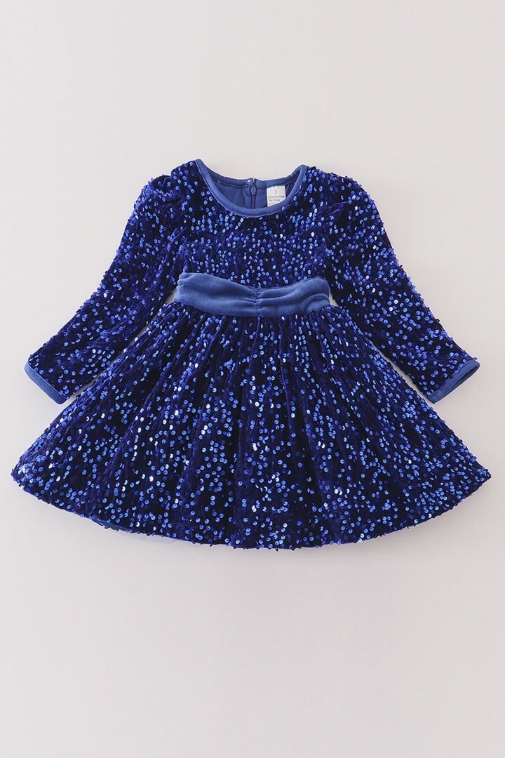 Blue Sequin Dress