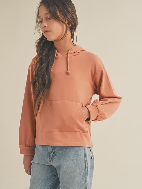 Heart&amp;Arrow L/S Hooded Pocket Sweatshirt