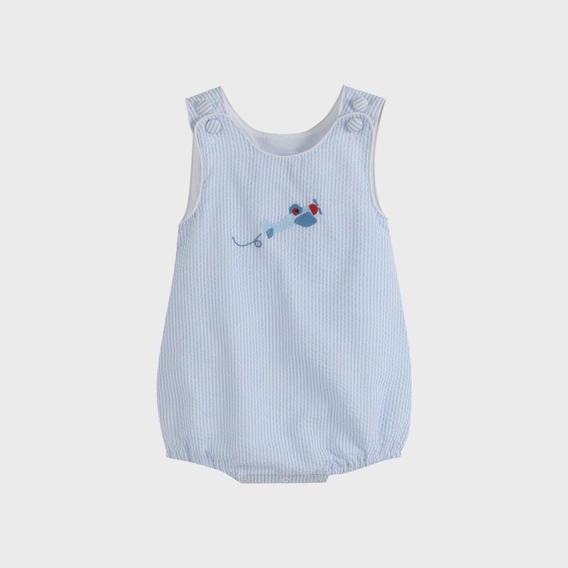 Light Blue Airplane Bubble Romper