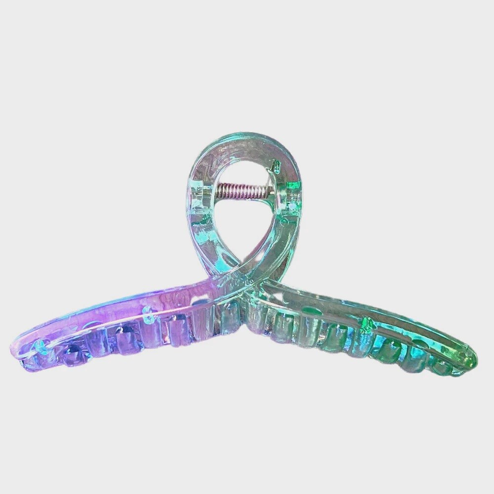HOH Looped Claw Clip - Green + Purple