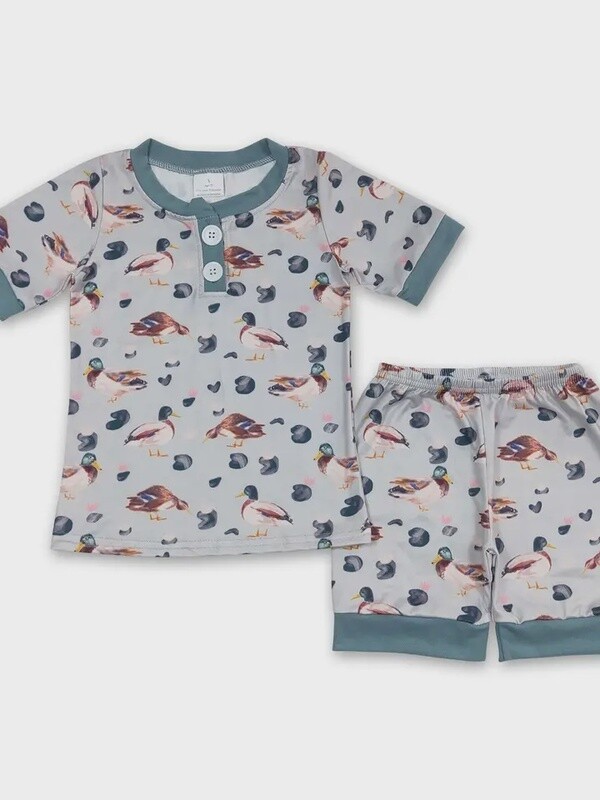 Duck Short Sleeves Top Shorts Pajamas