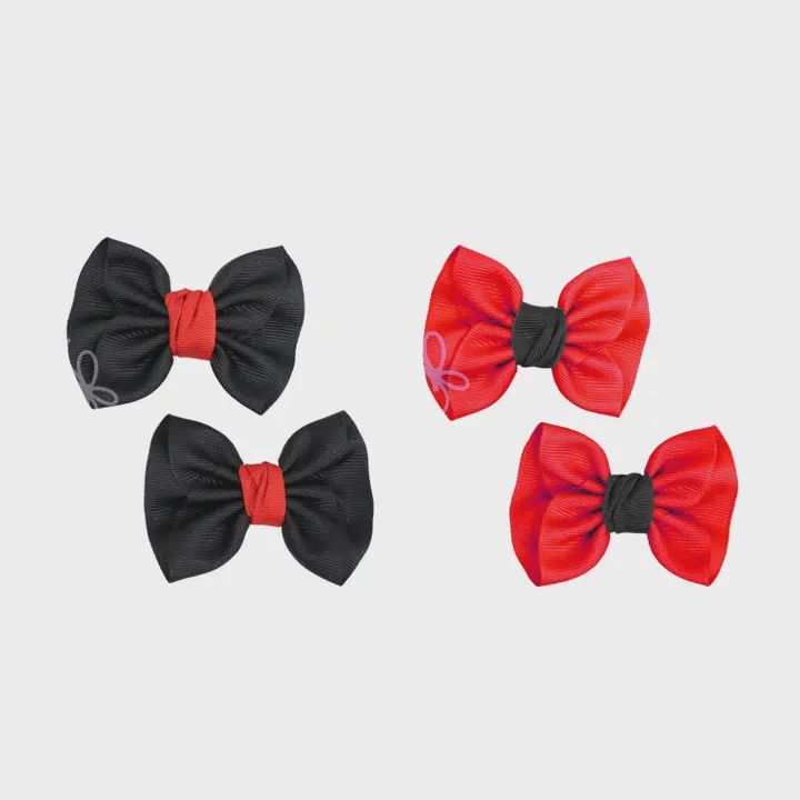 2 Pack - 2.25&quot; Mini Anne Bow On Alligator Clip