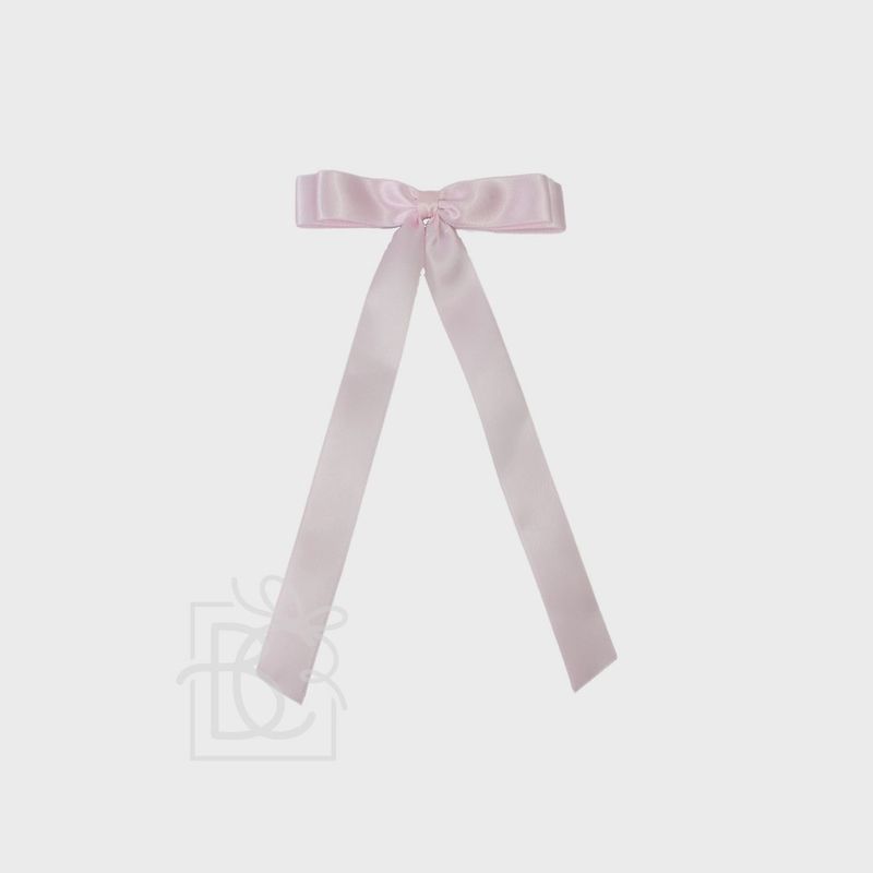 7/8&quot; Satin Layered Tail Bow On Alligator Clip
