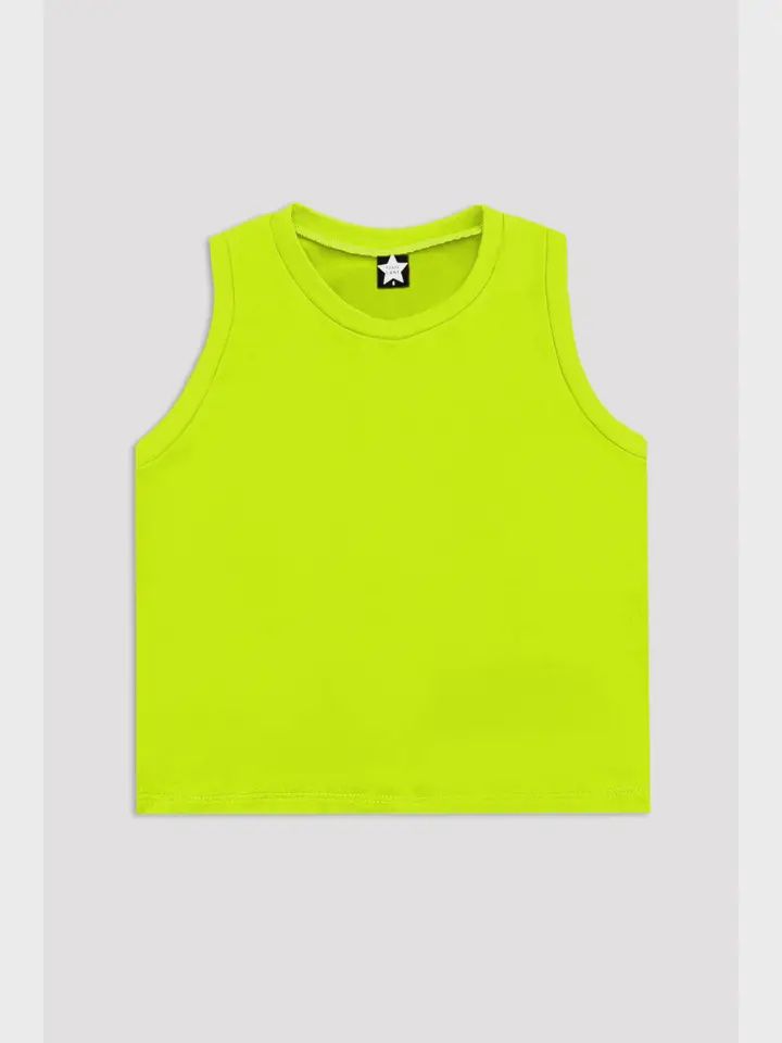 Soft Sleeveless Easy Tank - Neon Lemon Lime