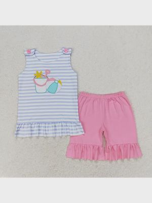 Sand Ball Summer Tee / Top Ruffle Shorts