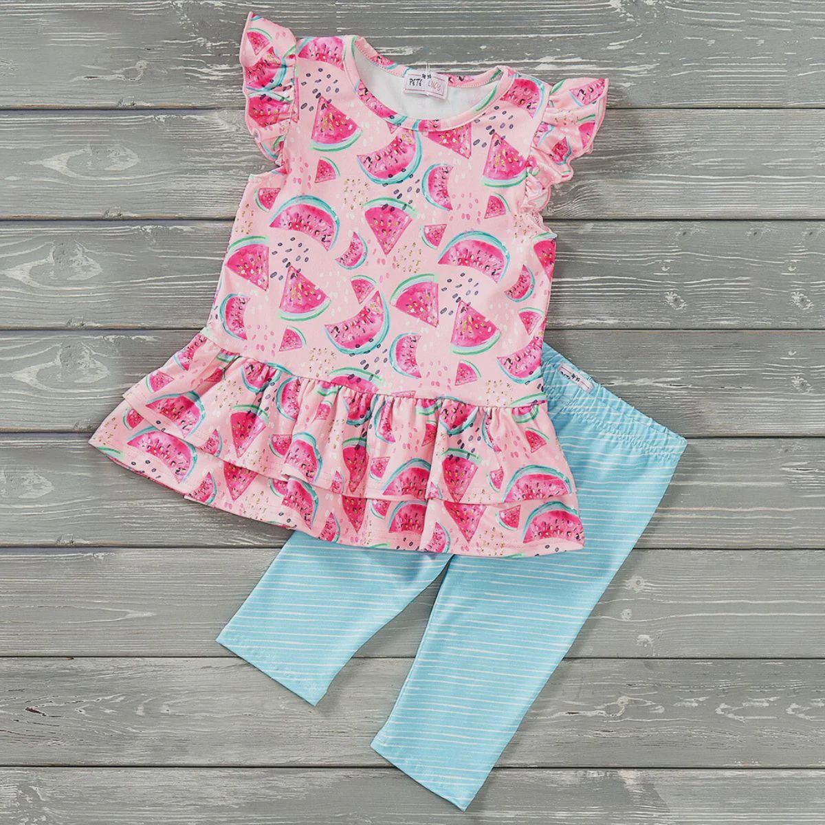 Pete+Lucy - Watermelon Splash Capri Set