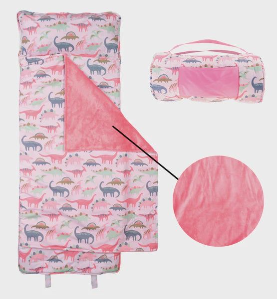 All Over Print Nap Mat Pink Dino, Colour: Pink Dino