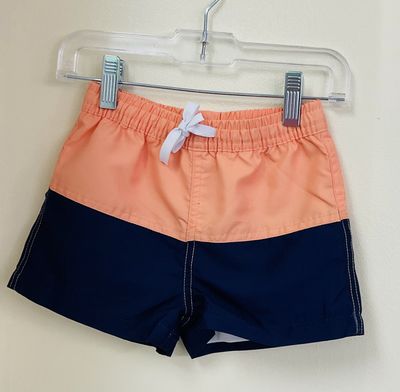 The Oaks Peach/Navy Swim Trunks