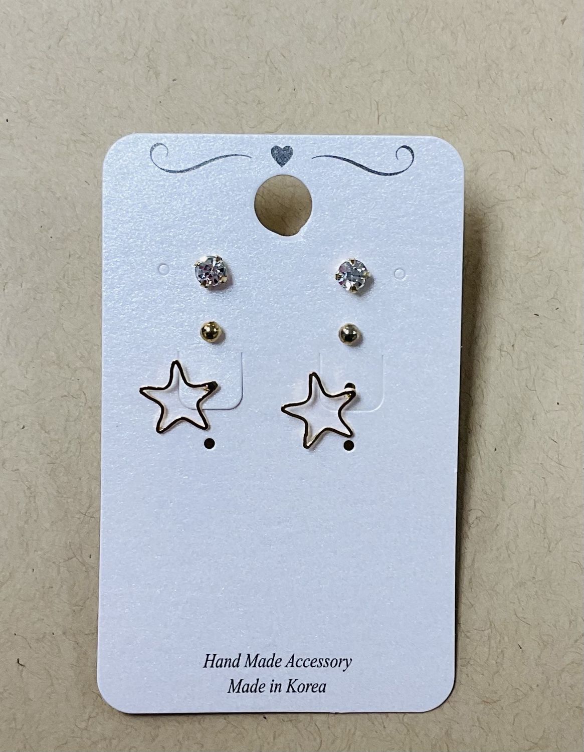 Gold stud and star multi-pack earrings