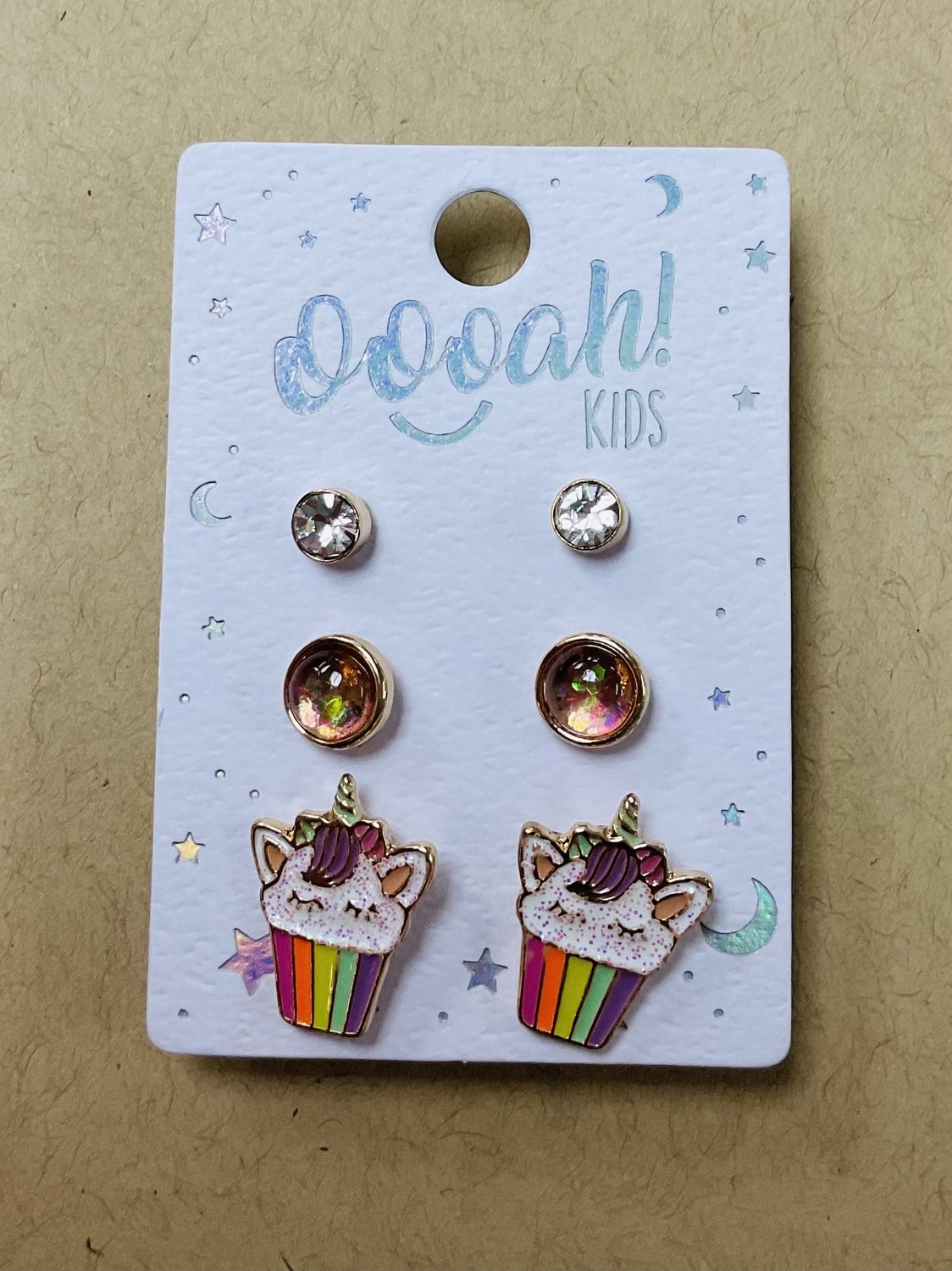 Unicorn cupcake and studs multi-pack earrings