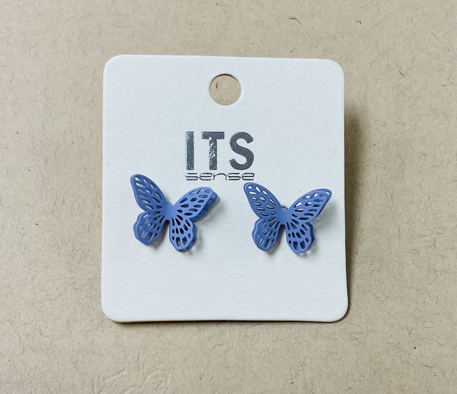 Purple butterfly earrings