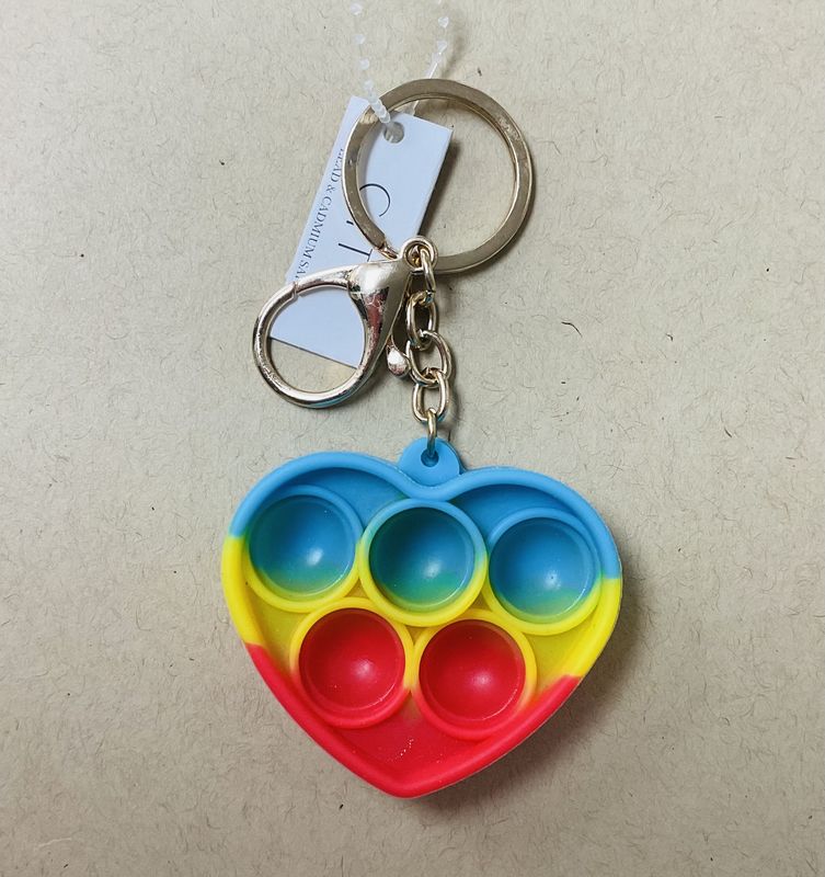 Heart pop-it keychain
