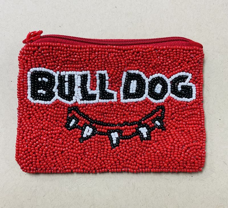 Bulldog collar zipper pouch