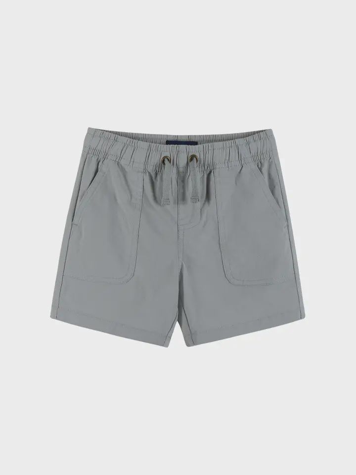 Grey Ripstop Drawstring Shorts