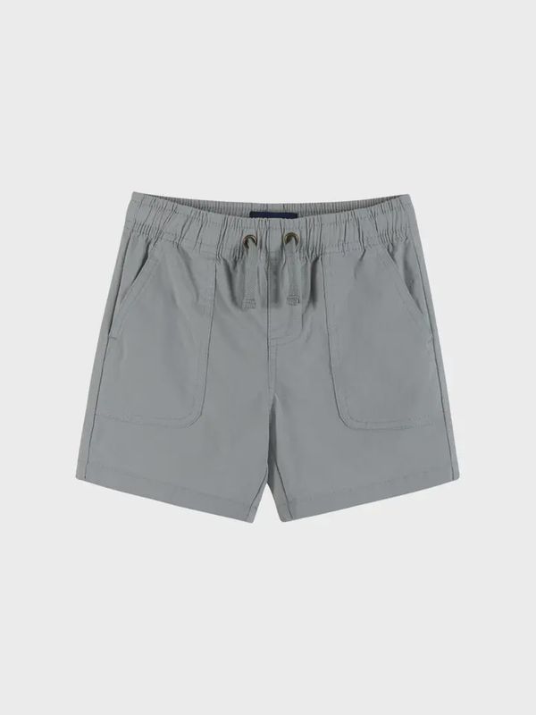 Grey Ripstop Drawstring Shorts