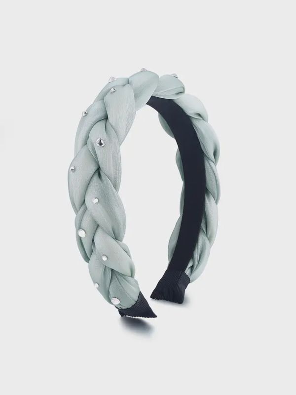 Braided Headband with Crystals