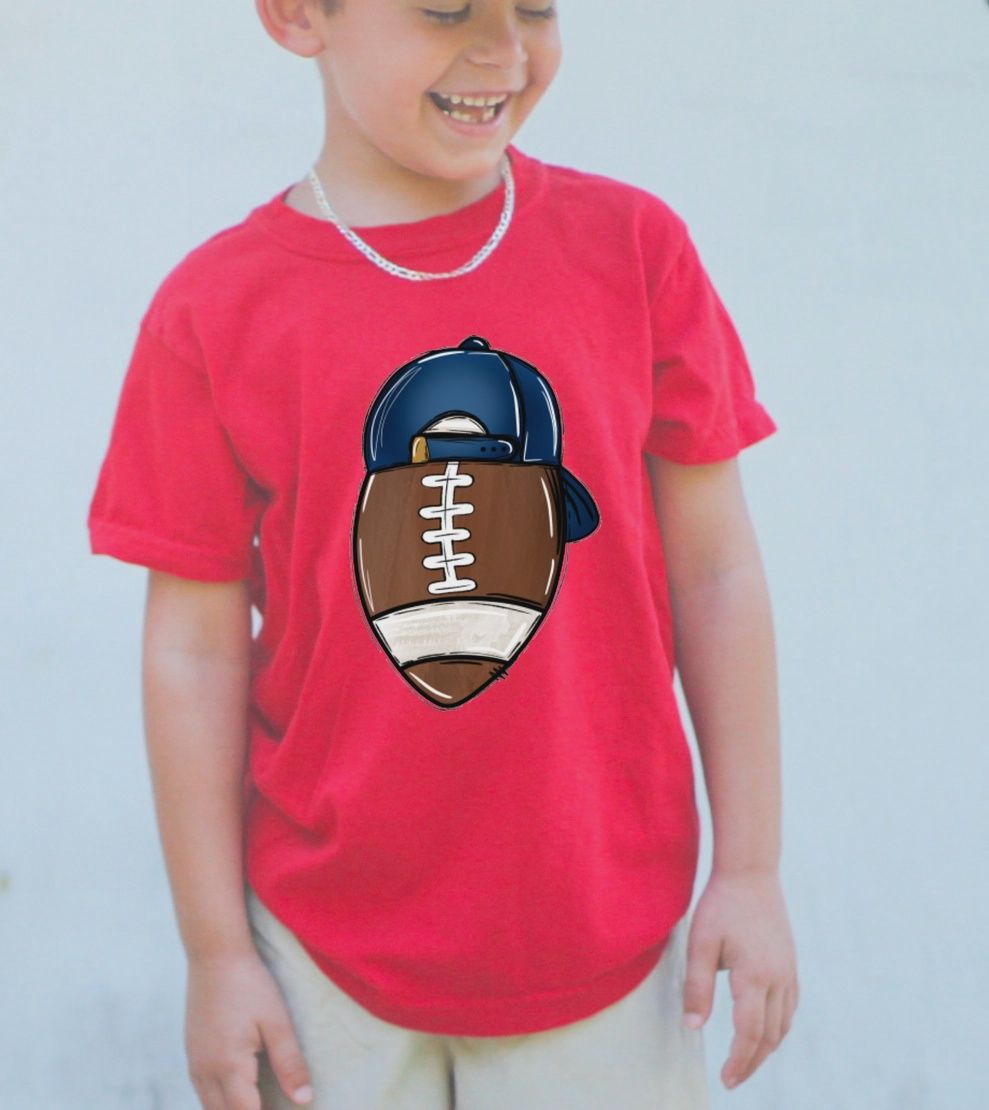 Youth Football Boys Hat Graphic Tee