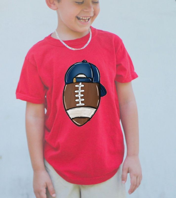Youth Football Boys Hat Graphic Tee