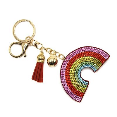 Rhinestone Rainbow Keychain