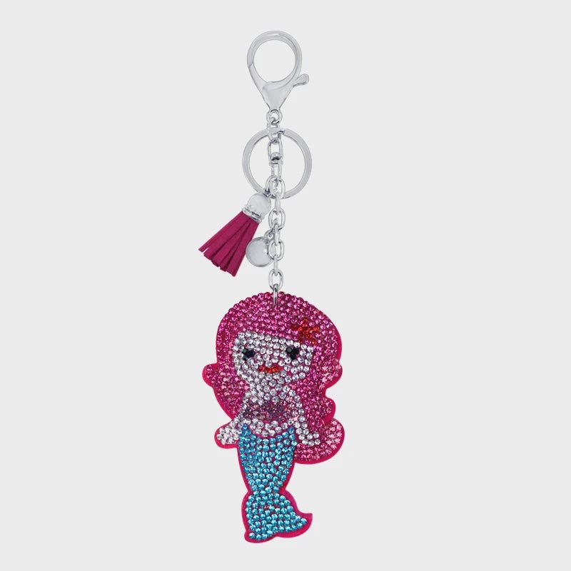 Rhinestone Mermaid Keychain