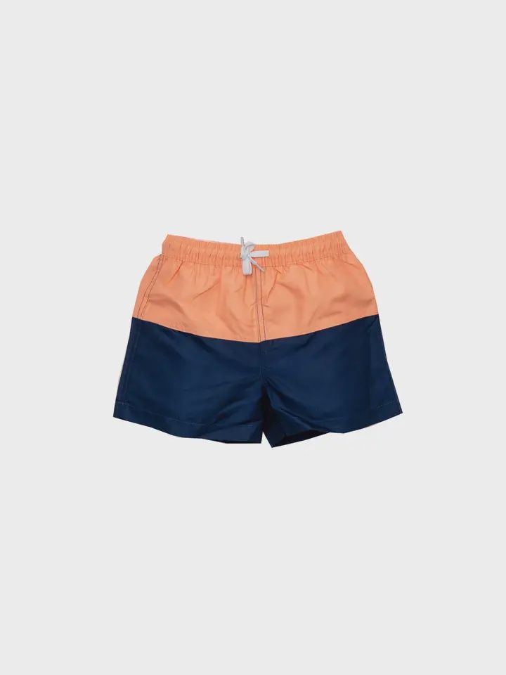The Oaks Peach/Navy Swim Trunks