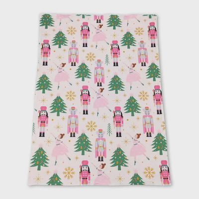 Pink Nutcracker Ballet Baby Blanket